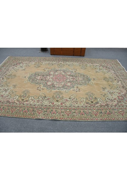 Türk Halısı, Eskitme Halı, Halı, 189 x 312 cm Kahverengi Halı, Bohemsı Büyük Halı, 11726