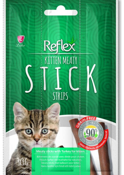 Reflex Yavru Kediler Için Hindi Etli Ödül Çubuk 3x3gr