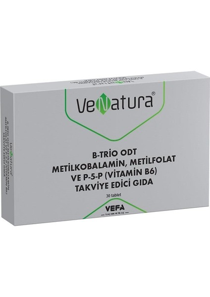 B-Trio Odt Metilkobalamin, Metilfolat Ve P-5-P Takviye Edici Gıda 30 Tablet