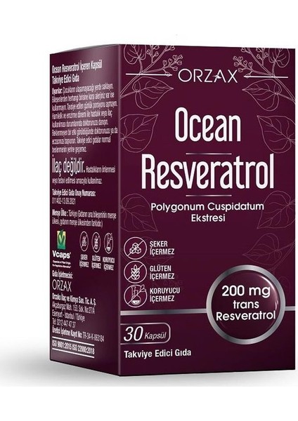 Ocean Resveratrol Takviye Edici Gıda 30 Kapsül