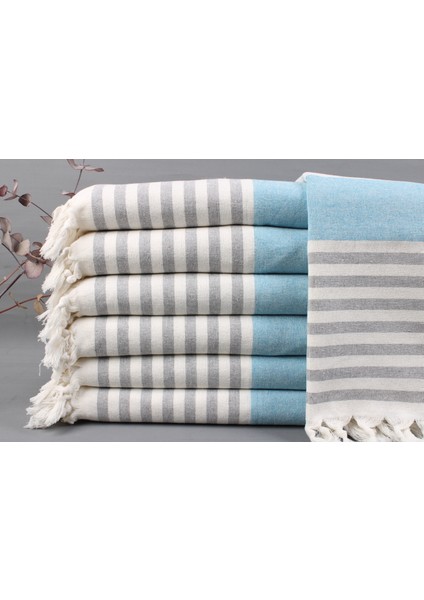 Açık Mavi Havlu, Çaydanlık Havluları, 45 x 90 cm Pamuk Bulaşık Bezi, Hamam Havlusu, Bulaşık Yıkama Bez