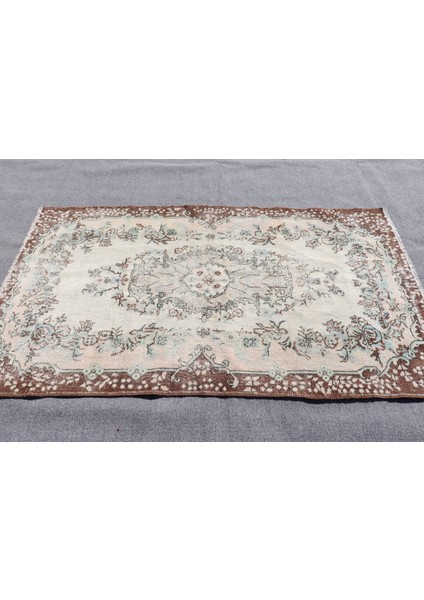 Eskitme Halı, Türk Halısı, Halı, 114 x 200 cm Bej Halı, Organik Banyo Halı, Kabilesı Banyo Halı, 9552