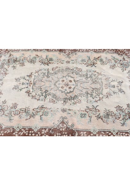 Eskitme Halı, Türk Halısı, Halı, 114 x 200 cm Bej Halı, Organik Banyo Halı, Kabilesı Banyo Halı, 9552
