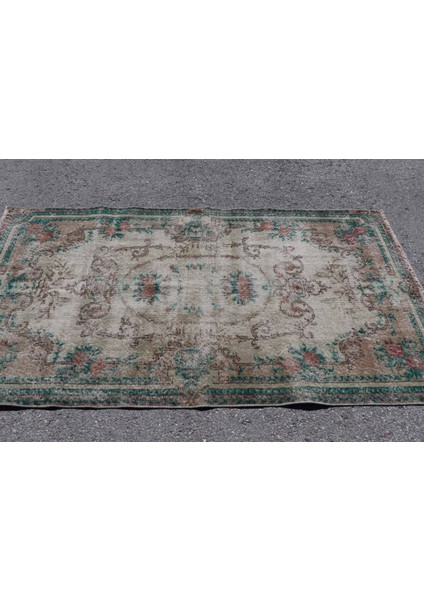 Türk Halısı, Eskitme Halı, Halı, 112 x 210 cm Bej Halı, Kabilesı Banyo Halı, Dekoratif Banyo Halı, 66 modelleri
