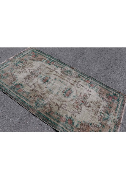 Türk Halısı, Eskitme Halı, Halı, 112 x 210 cm Bej Halı, Kabilesı Banyo Halı, Dekoratif Banyo Halı, 66 fırsatları