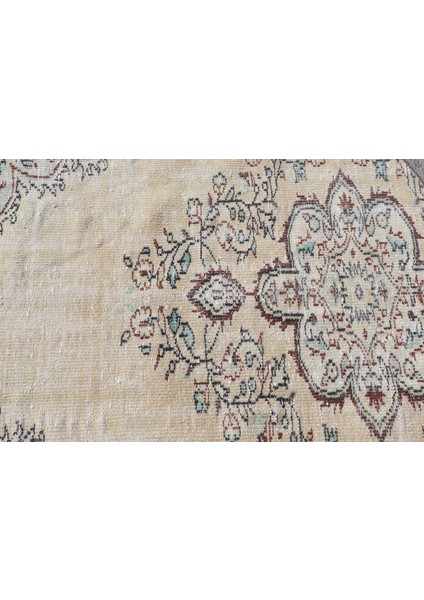 Türk Halısı, Eskitme Halı, Halı, 159 x 159 cm Bej Halı, Bahçe Banyo Halı, Anadolusı Alan Halı, 4394
