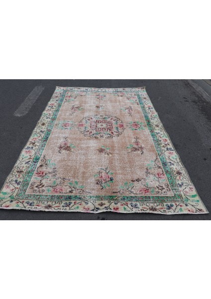 Eskitme Halı, Türk Halısı, Halı, 180 x 256 cm Pempe Halı, Yün Yer Halı, Organik Büyük Halı, 5809