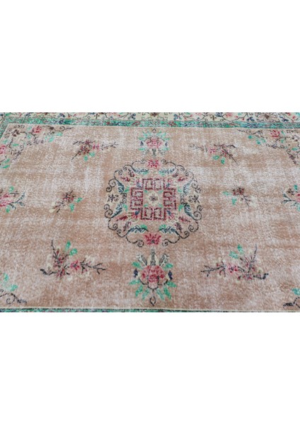 Eskitme Halı, Türk Halısı, Halı, 180 x 256 cm Pempe Halı, Yün Yer Halı, Organik Büyük Halı, 5809