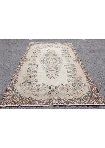 Eskitme Halı, Türk Halısı, Halı, 181 x 286 cm Bej Halı, Bahçe Büyük Halı, Oturma Odası Halı, 4632