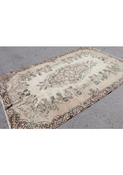 Eskitme Halı, Türk Halısı, Halı, 181 x 286 cm Bej Halı, Bahçe Büyük Halı, Oturma Odası Halı, 4632