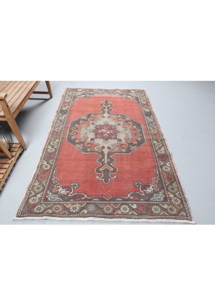 Eskitme Halı, Türk Halısı, Halı, 142 x 233 cm Kırmızı Halı, Alan Halı, Kabilesı Alan Halı, 9473