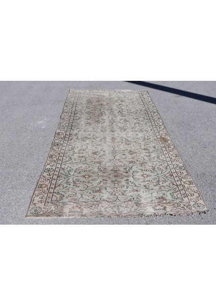 Eskitme Halı, Türk Halısı, Halı, 151 x 266 cm Bej Halı, Salon Halı, Organik Oturma Odası Halı, 4036