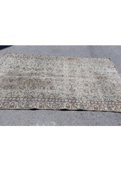 Eskitme Halı, Türk Halısı, Halı, 151 x 266 cm Bej Halı, Salon Halı, Organik Oturma Odası Halı, 4036