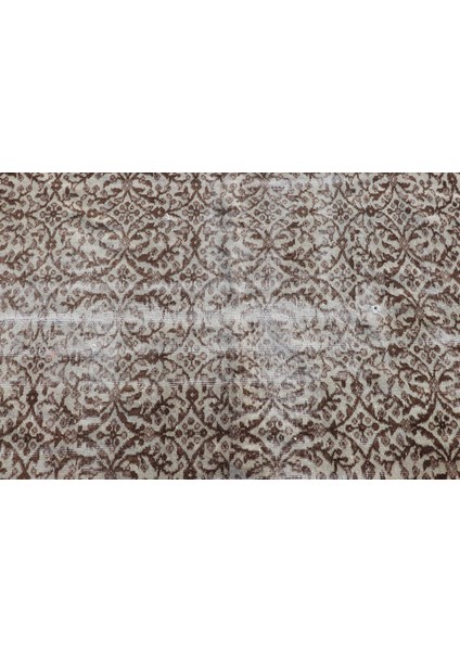 Türk Halısı, Eskitme Halı, Halı, 112 x 208 cm Bej Halı, Yün Alan Halı, Banyo Halı, 5482