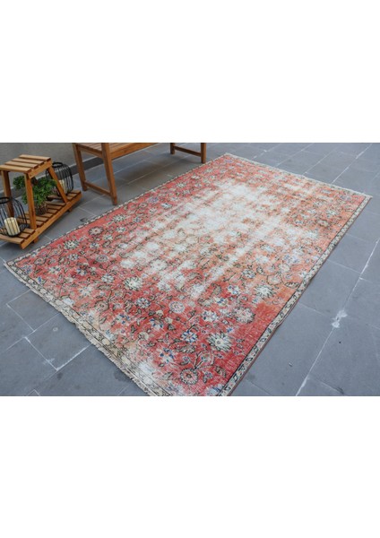 Eskitme Halı, Türk Halısı, Halı, 161 x 256 cm Kırmızı Halı, Organik Büyük Halı, Bohemsı Oturma Odası H fiyatları