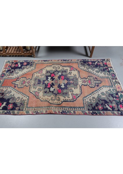 Eskitme Halı, Türk Halısı, Halı, 114 x 210 cm Turuncu Halı, Organik Alan Halı, El Dokuma Banyo Halı, modelleri