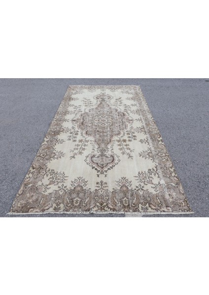 Türk Halısı, Eskitme Halı, Halı, 157 x 299 cm Bej Halı, Bahçe Büyük Halı, El Yapımı Oturma Odası Halı,