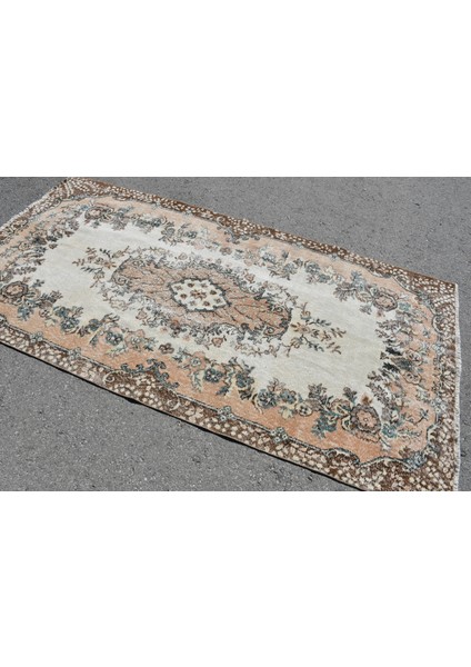 Türk Halısı, Eskitme Halı, Halı, 126 x 238 cm Kahverengi Halı, El Dokuma Banyo Halı, 6228 modelleri