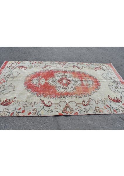 Türk Halısı, Eskitme Halı, Halı, 157 x 281 cm Bej Halı, Anadolusı Salon Halı, Yer Halı, 6182 modelleri