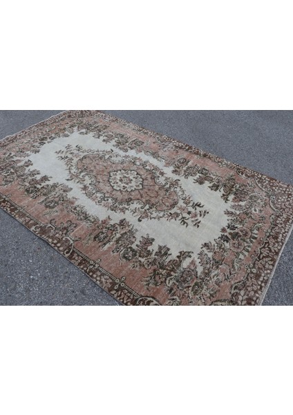 Türk Halısı, Eskitme Halı, Halı, 167 x 272 cm Bej Halı, Organik Oturma Odası Halı, 5852