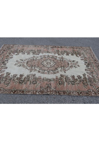 Türk Halısı, Eskitme Halı, Halı, 167 x 272 cm Bej Halı, Organik Oturma Odası Halı, 5852