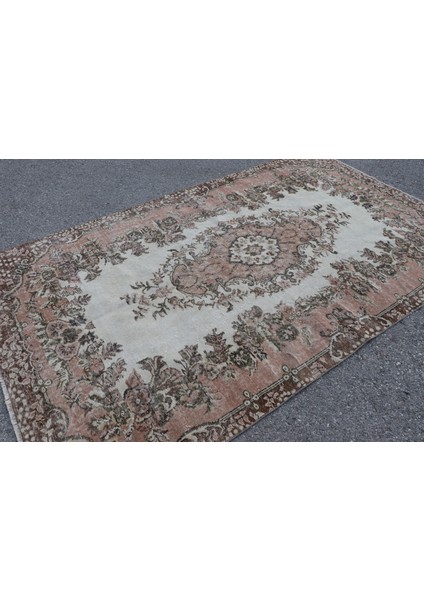 Türk Halısı, Eskitme Halı, Halı, 167 x 272 cm Bej Halı, Organik Oturma Odası Halı, 5852