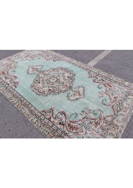 Türk Halısı, Eskitme Halı, Halı, 168 x 291 cm Yeşil Halı, Dekoratif Salon Halı, Kabilesı Oturma Odası fırsatları