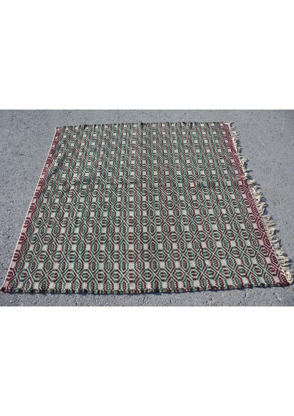 Eskitme Halı, Türk Halısı, Halı, 146 x 154 cm Yeşil Halı, Bahçe Banyo Halı, Yün Banyo Halı, 7700 modelleri