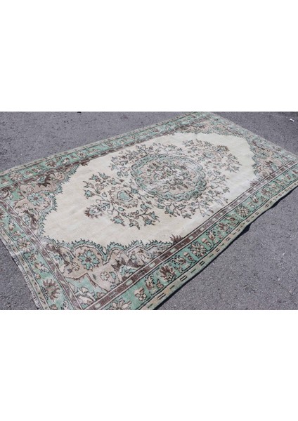Türk Halısı, Eskitme Halı, Halı, 159 x 295 cm Bej Halı, Bahçe Büyük Halı, Salon Halı, 6243