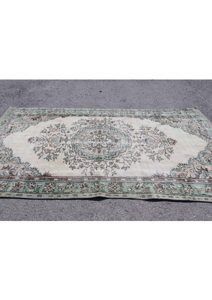 Türk Halısı, Eskitme Halı, Halı, 159 x 295 cm Bej Halı, Bahçe Büyük Halı, Salon Halı, 6243