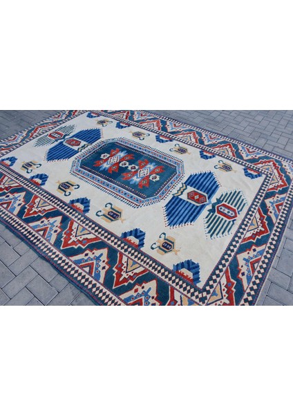 Eskitme Halı, Türk Halısı, Halı, 217 x 288 cm Bej Halı, Dekoratif Yer Halı, Ofice Oturma Odası Halı,