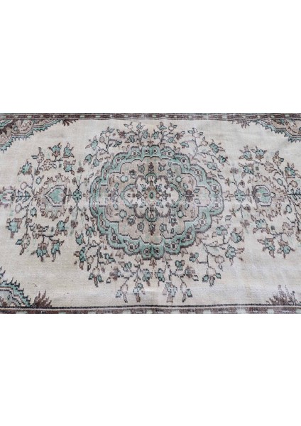 Türk Halısı, Eskitme Halı, Halı, 159 x 295 cm Bej Halı, Bahçe Büyük Halı, Salon Halı, 6243