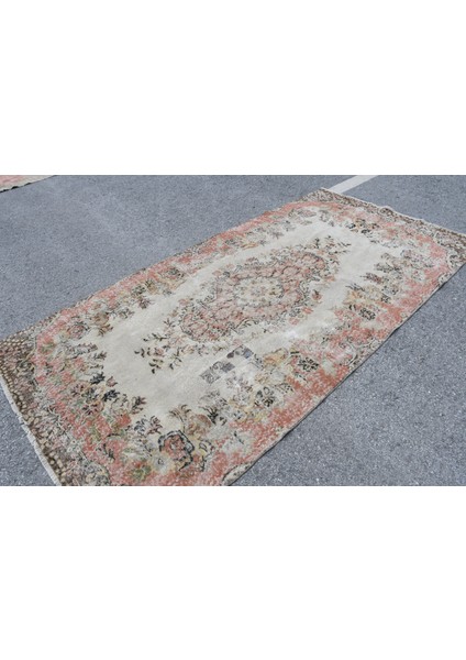 Eskitme Halı, Türk Halısı, Halı, 143 x 285 cm Pempe Halı, Bohemsı Yer Halı, El Yapımı Büyük Halı, 448