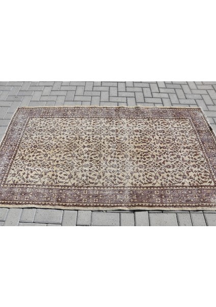 Türk Halısı, Eskitme Halı, Halı, 114 x 205 cm Bej Halı, Kabilesı Banyo Halı, Dekoratif Alan Halı, 933 modelleri