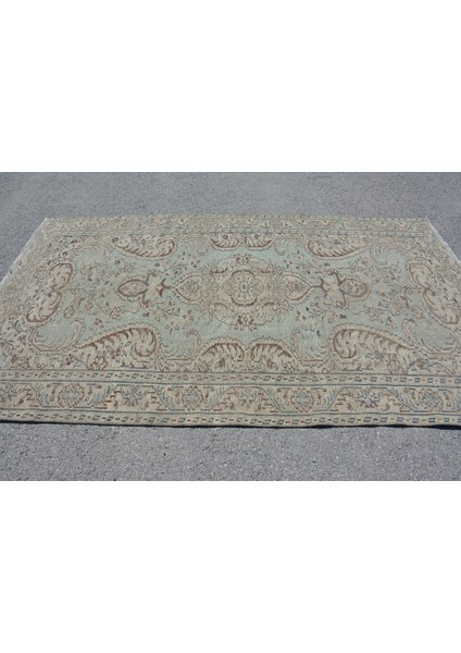Eskitme Halı, Türk Halısı, Halı, 160 x 271 cm Yeşil Halı, Dekoratif Salon Halı, Ofice Yer Halı, 7056 modelleri