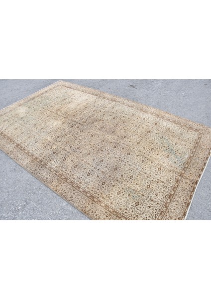 Türk Halısı, Eskitme Halı, Halı, 180 x 297 cm Yeşil Halı, Organik Salon Halı, Ofice Yer Halı, 8014