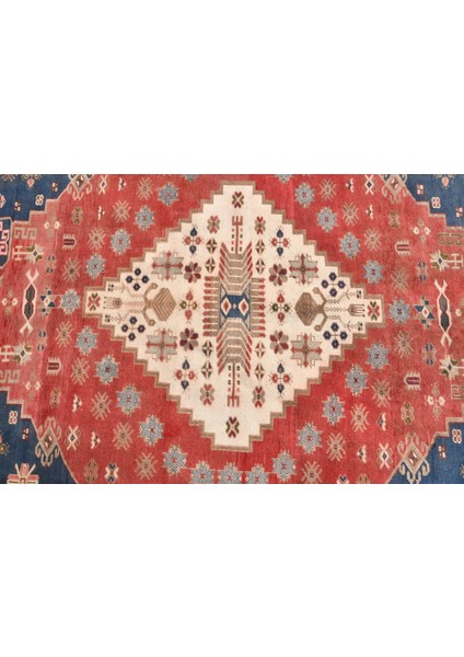Eskitme Halı, Türk Halısı, Halı, 196 x 294 cm Mavi Halı, Yer Halı, Organik Büyük Halı, 8024