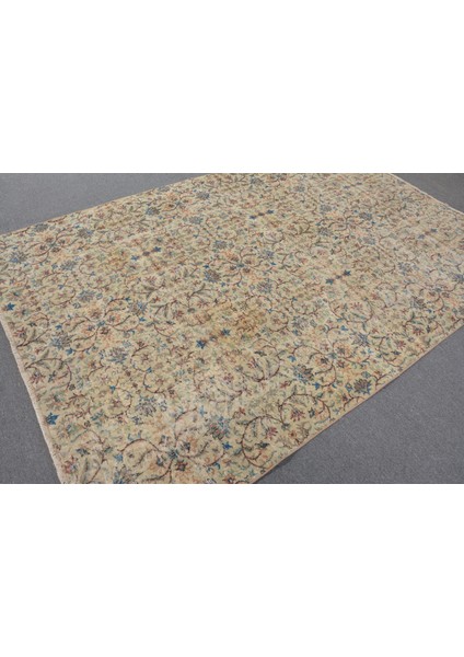 Eskitme Halı, Türk Halısı, Halı, 188 x 279 cm Bej Halı, Kabilesı Büyük Halı, Yün Oturma Odası Halı, 1