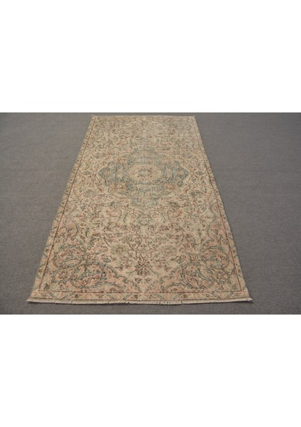 Türk Halısı, Eskitme Halı, Halı, 128 x 235 cm Bej Halı, El Yapımı Banyo Halı, Dekoratif Alan Halı, 12