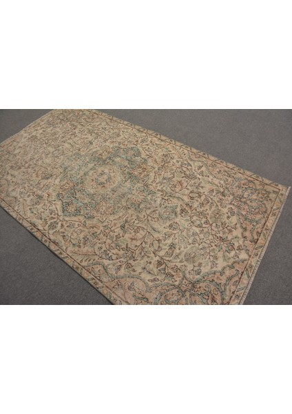 Türk Halısı, Eskitme Halı, Halı, 128 x 235 cm Bej Halı, El Yapımı Banyo Halı, Dekoratif Alan Halı, 12