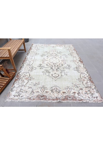 Eskitme Halı, Türk Halısı, Halı, 182 x 282 cm Bej Halı, Kabilesı Oturma Odası Halı, 2414