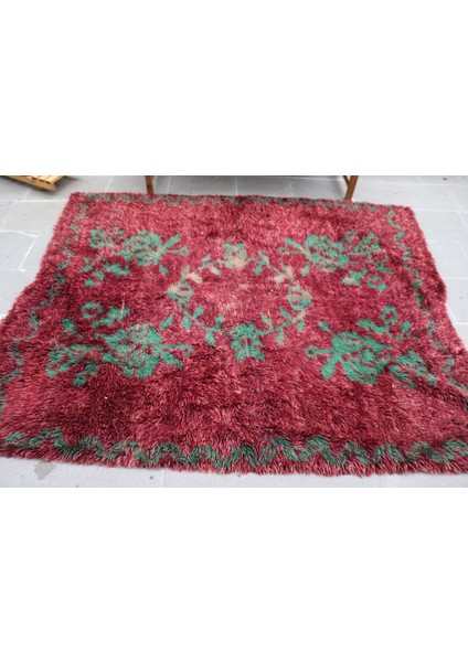 Türk Halısı, Eskitme Halı, Halı, 160 x 200 cm Kırmızı Halı, Alan Halı, Organik Banyo Halı, 4272 modelleri