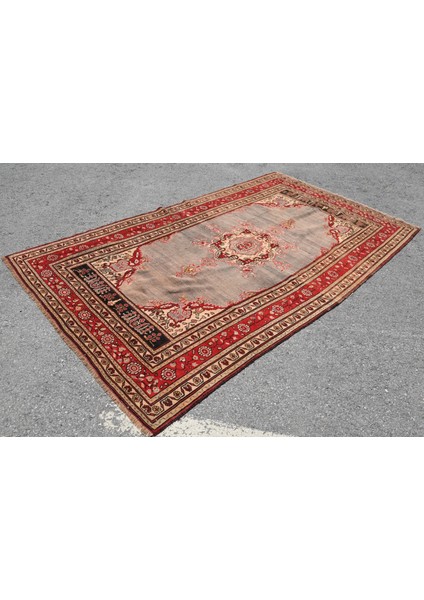 Eskitme Halı, Türk Halısı, Halı, 180 x 310 cm Kırmızı Halı, Organik Yer Halı, Anadolusı Oturma Odası H