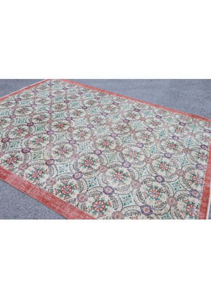 Eskitme Halı, Türk Halısı, Halı, 230 x 321 cm Bej Halı, Yün Halı, Organik Oturma Odası Halı, 4875