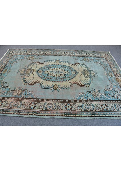 Eskitme Halı, Türk Halısı, Halı, 176 x 262 cm Mavi Halı, Kabilesı Yer Halı, Bahçe Yer Halı, 12199