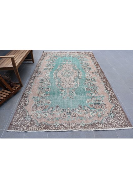 Eskitme Halı, Türk Halısı, Halı, 172 x 307 cm Mavi Halı, Bahçe Büyük Halı, Yer Halı, 2517