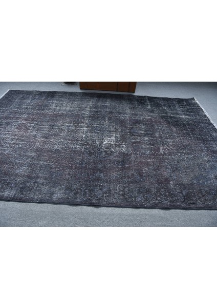 Eskitme Halı, Türk Halısı, Halı, 205 x 335 cm Siyah Halı, Salon Halı, Organik Büyük Boy Halı, 11841 modelleri