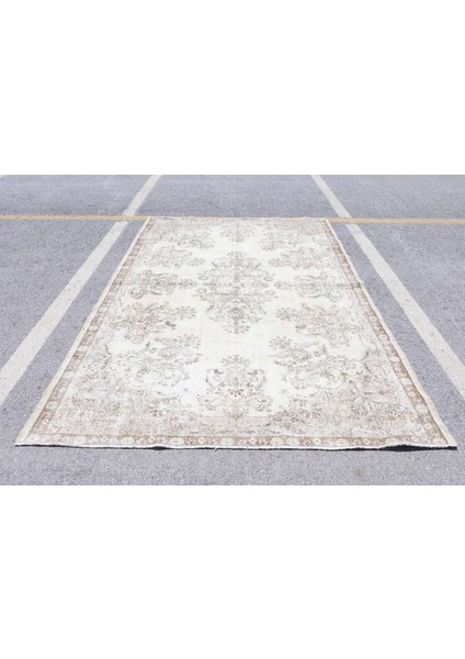 Türk Halısı, Eskitme Halı, Halı, 212 x 320 cm Bej Halı, Bohemsı Büyük Boy Halı, Ofice Yer Halı, 6477