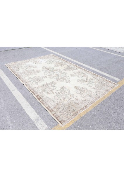 Türk Halısı, Eskitme Halı, Halı, 212 x 320 cm Bej Halı, Bohemsı Büyük Boy Halı, Ofice Yer Halı, 6477
