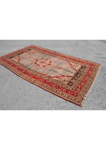 Eskitme Halı, Türk Halısı, Halı, 180 x 310 cm Kırmızı Halı, Organik Yer Halı, Anadolusı Oturma Odası H